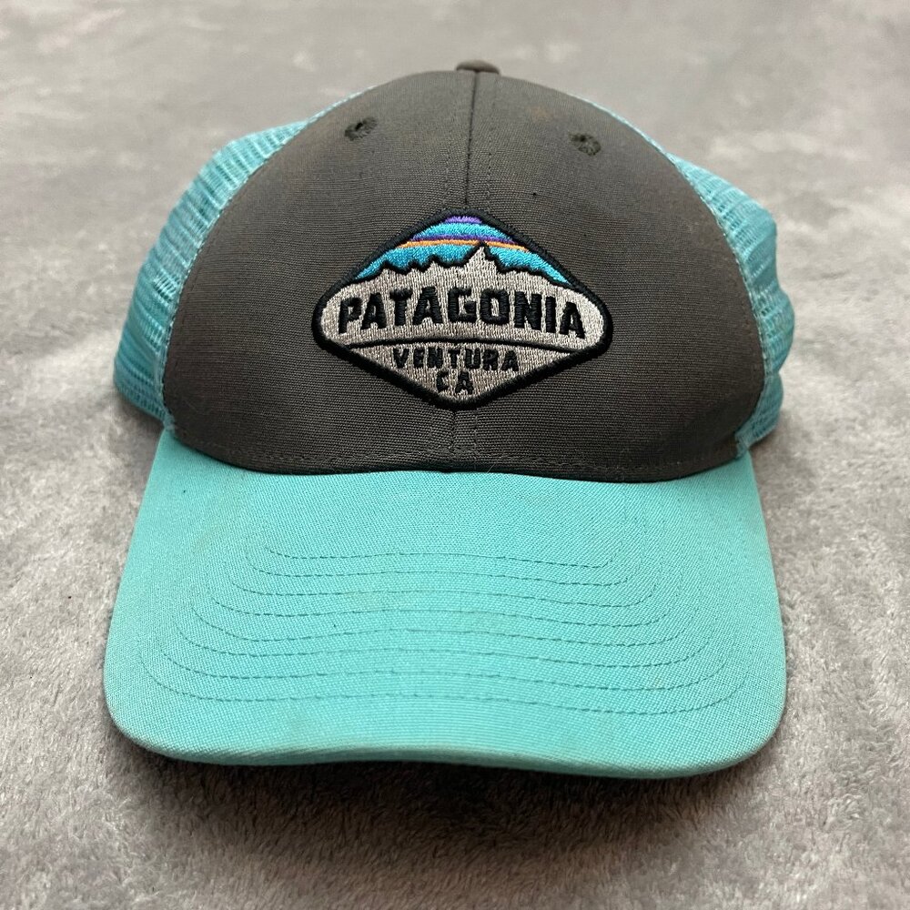 Patagonia Light Blue Gray Ventura CA Snapback Trucker Adjustable Hat